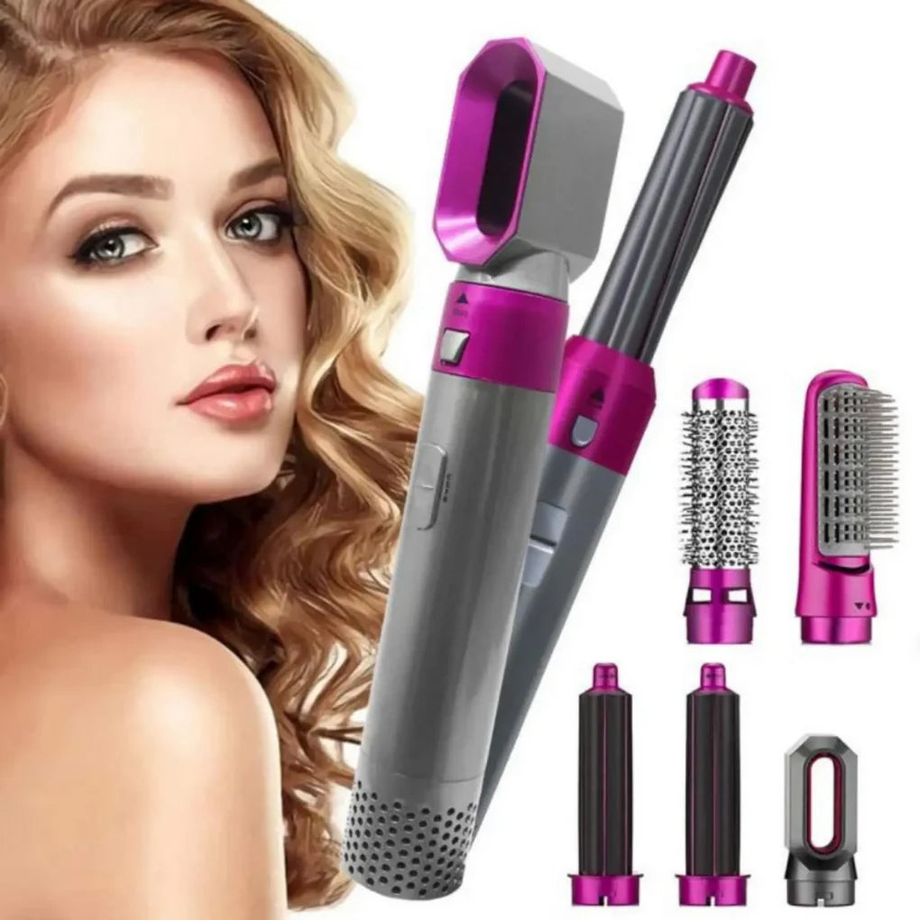 Cepillo Secador 5 en 1 Cerámico — Seca, Alisa y Riza sin Dañar tu Cabello