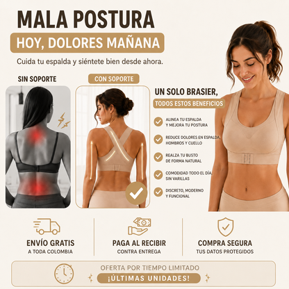 Brasier Corrector de Postura Sin Varillas – Levanta Busto y Máxima Comodidad