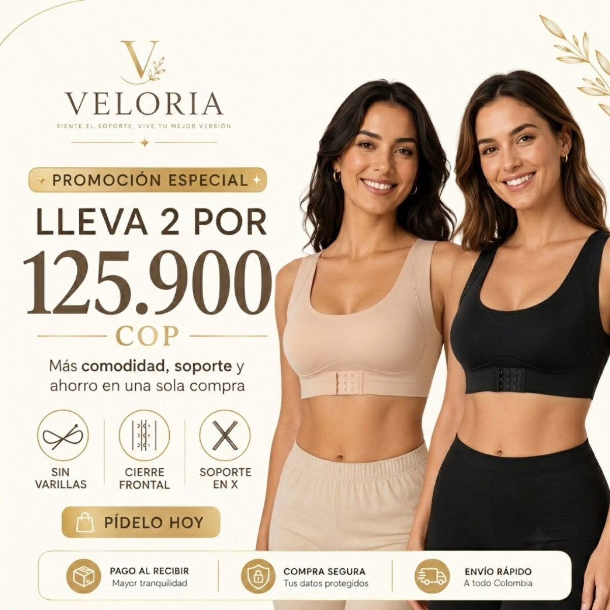 Brasier Corrector de Postura Sin Varillas – Levanta Busto y Máxima Comodidad