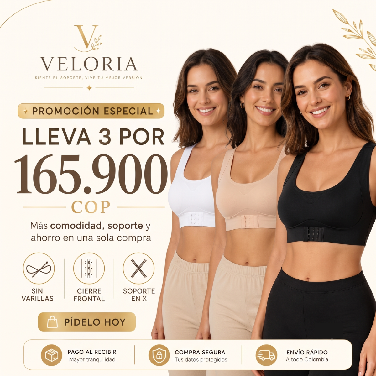 Brasier Corrector de Postura Sin Varillas – Levanta Busto y Máxima Comodidad